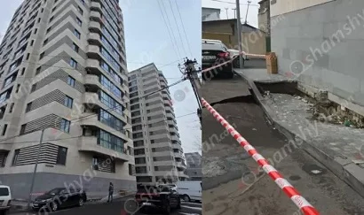 Էրեբունիում էլիտար շենքի նկուղում կոյուղատարը վնասվել է ու կեղտաջուրը դուրս է թափվել. առաջացել է փլուզում