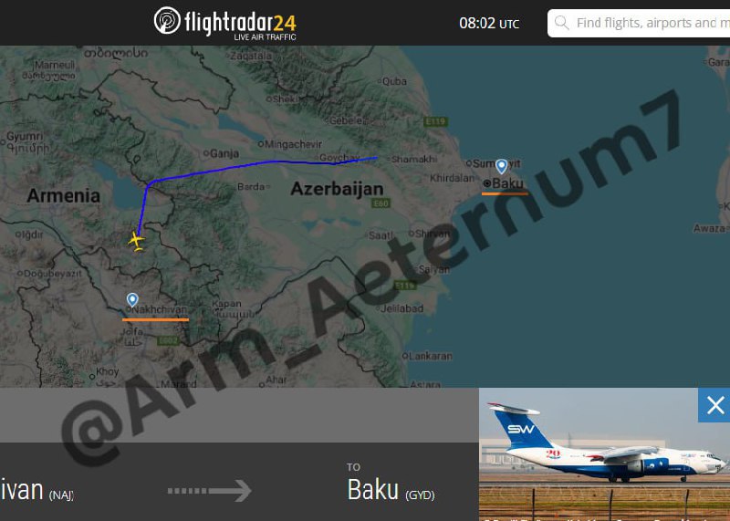 Ադրբեջանական զենք փոխադրող «Silk Way»–ի ինքնաթիռները սկսել են թռնել Հայաստանի տարածքով