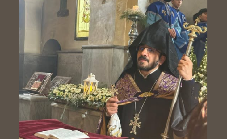 Մասյացոտնի թեմի Սուրբ Աստվածածին եկեղեցում հավատացյալներն ստացան առաջնորդական տեղապահ Տեր Ռուբեն վարդապետ Զարգարյանի օրհնությունը