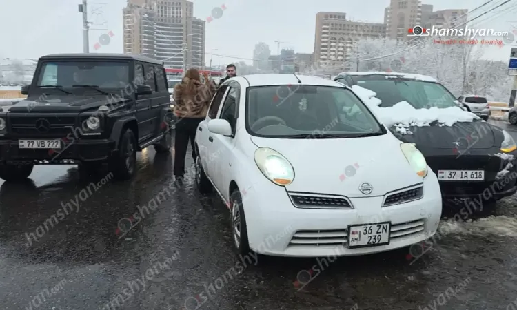 Դավիթաշենի կամրջի վրա բախվել են «Tesla»-ն, «Nissan»-ը և «Opel»-ը